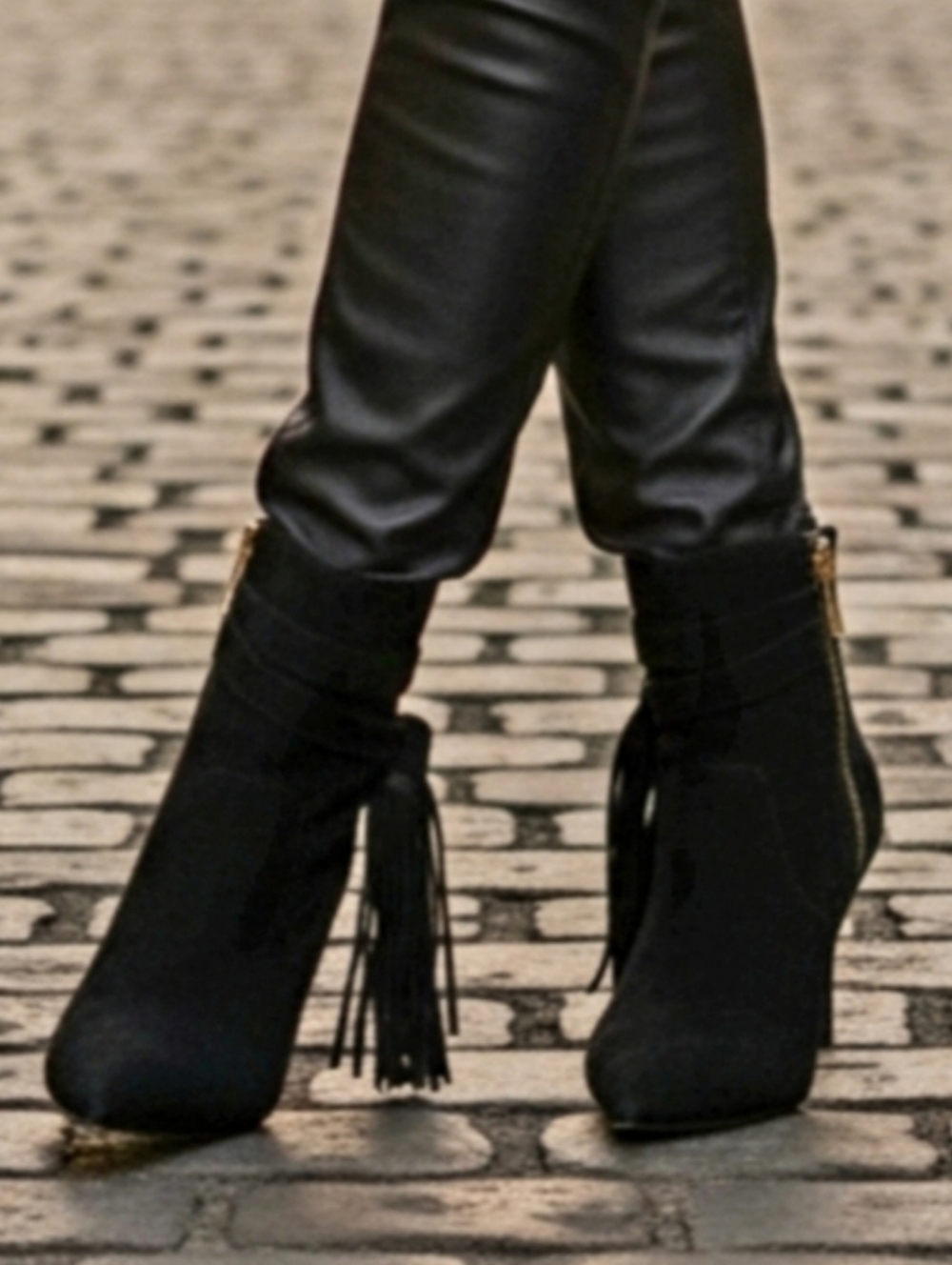 CHARLES JOURDAN PARIS Ferris Fringe Bootie